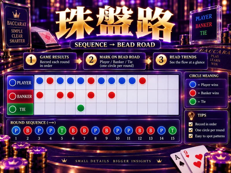 百家樂開局結果序列轉換成六行珠盤路