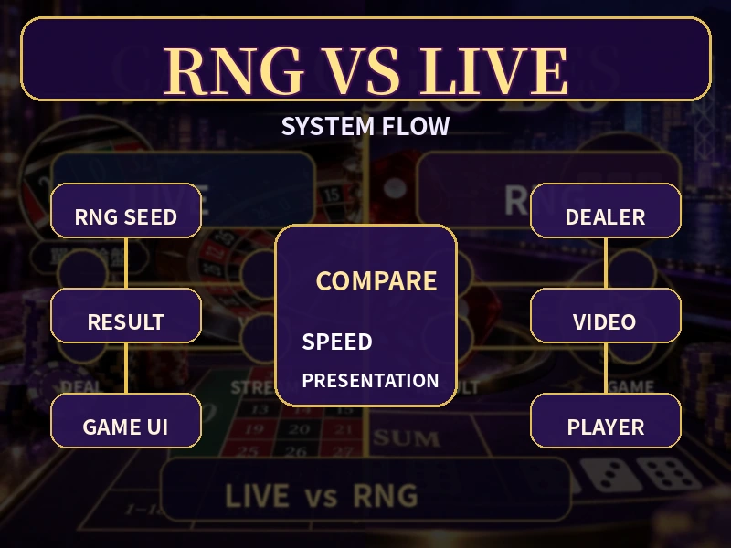 RNG Blackjack與Live Blackjack系統架構比較