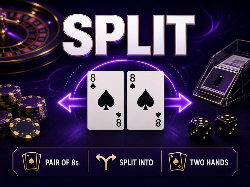 Blackjack HK$100原注Split成兩手各HK$100圖解
