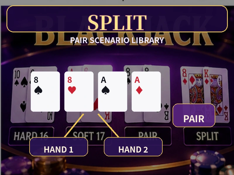 Blackjack Split Pair拆牌 Split Aces Re-split DAS規則