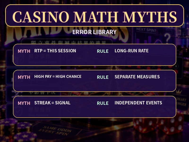 Casino Math Error Library Payout Probability EV RTP House Edge