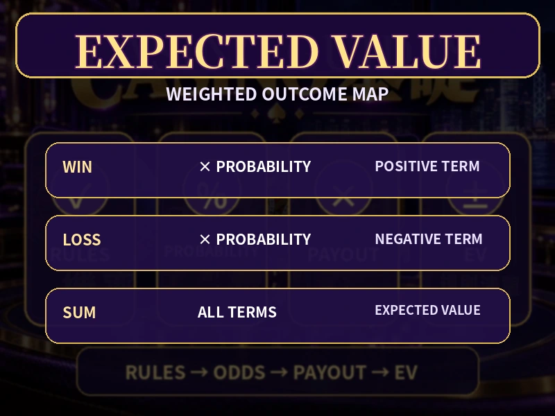 Outcome乘Probability計算Casino期望值EV