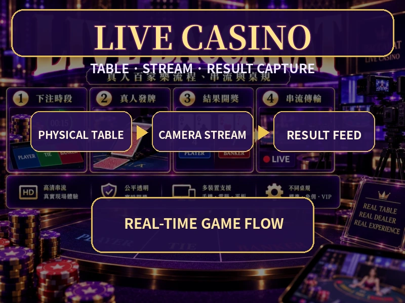 真人Casino荷官直播下注流程及結果結算