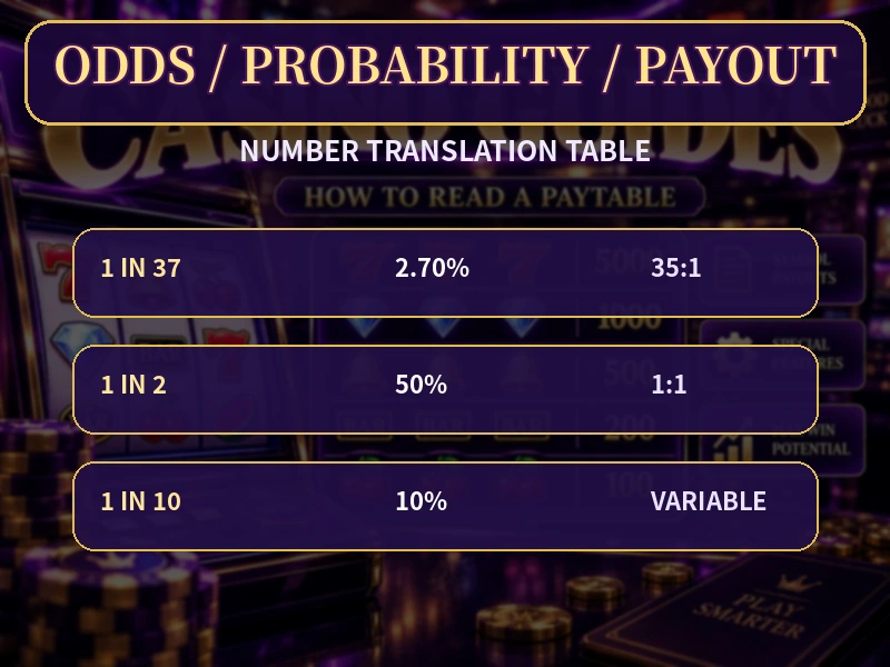Casino Probability Odds Payout Profit Total Return 數字翻譯流程