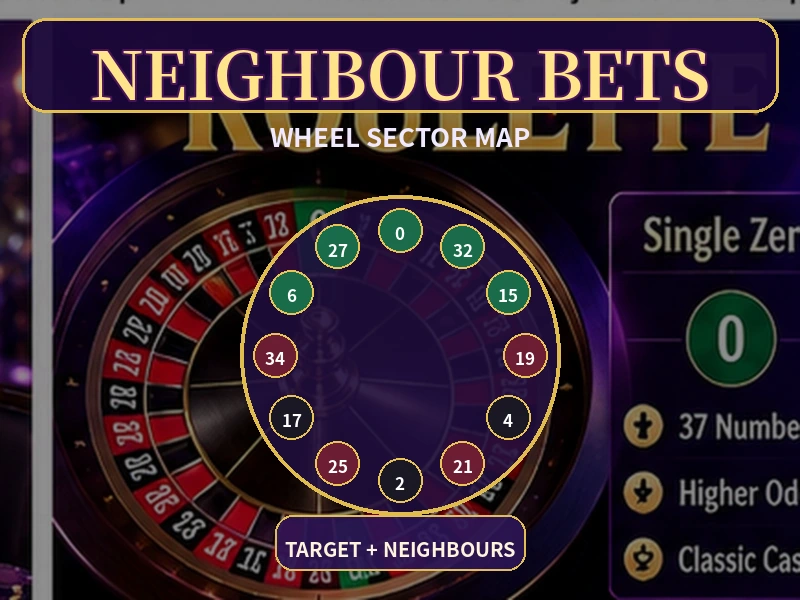 Roulette單零輪盤Neighbour Bets相鄰號碼與Sector Bets扇區